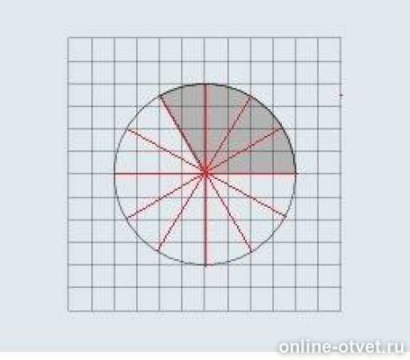 на клетчатой бумаге изображен круг площадью 32