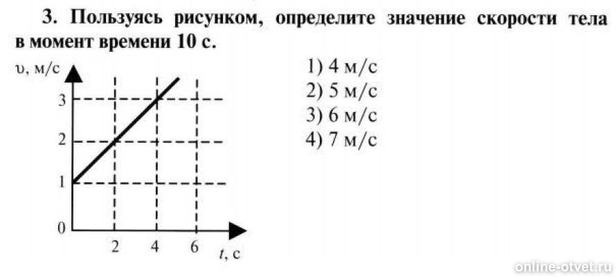 Используя рисунок определите. Скорость тела в момент времени 10с. Определите, пользуясь рисунком,. Скорость тела в момент времени т. Определите скорость тела в момент времени t = 7 с.