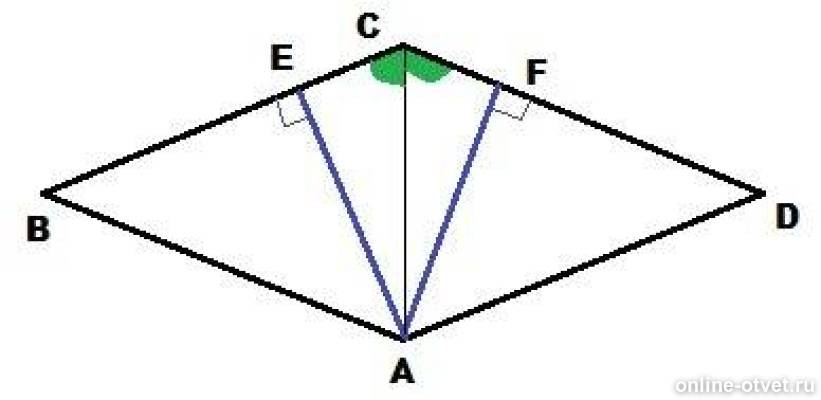 Перпендикулярные прямые в ромбе. Af перпендикулярна ррмбу ABCD. Перпендикулярный ромб нарисовать. На рис 29 ABCD ромб AE перпендикулярна BC af перпендикулярна CD. Доказать BC перпендикулярно de.