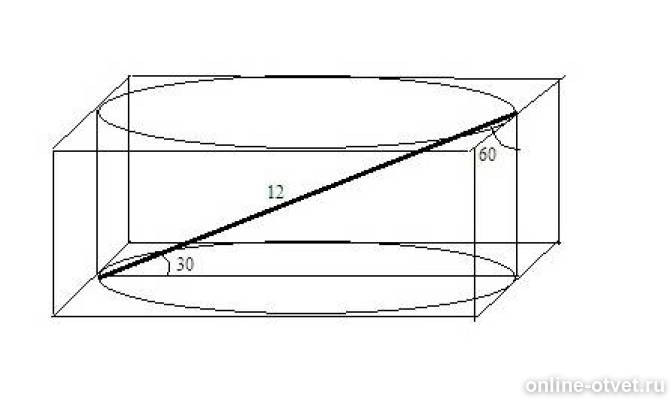 Диагональ осевого сечения равна 12 см. Диагональ осевого сечения цилиндра равна 12. Диагональ осевого сечения цилиндра равна 12 см,. Диаметр основания цилиндра равна 12см а. В цилиндре угол Меа 30 градусов.