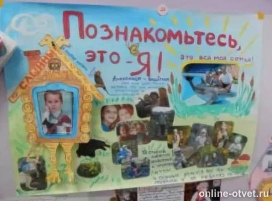 Проект знакомьтесь это я 1 класс Проект знакомьтесь это я 1 класс