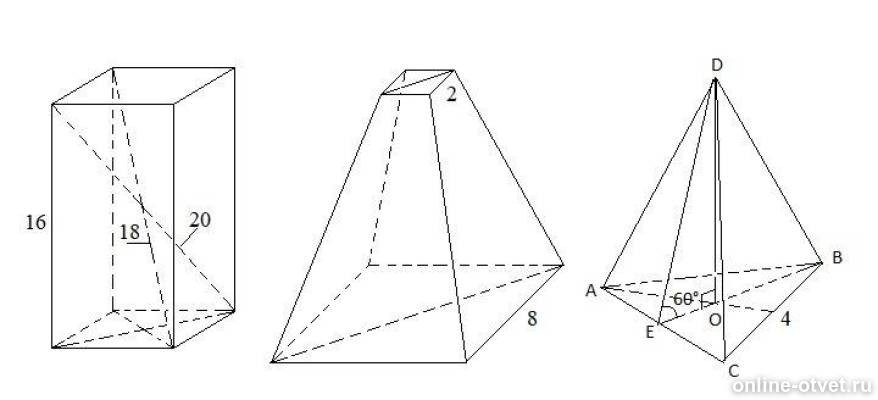 Прямая призма с ромбом в основании рисунок