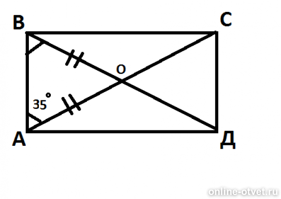 Угол между диагоналями прямоугольника 70. Прямоугольник АВСД. В прямоугольнике АБС угол с. Угол АОБ В прямоугольника АВСД. Прямоугольник ABCD.