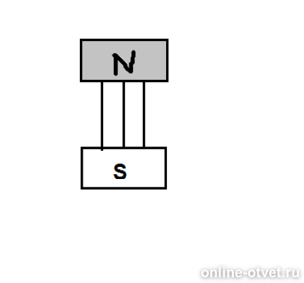 На рисунке указано положение магнитных линий поля созданного полюсами постоянного магнита где