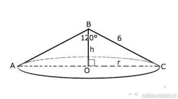 Дано конус. Дано конус угол ABC 120 L 6. Конус угол CSB 120 SB 12. Дан конус АБС. Угол CSB=120 SB=12.